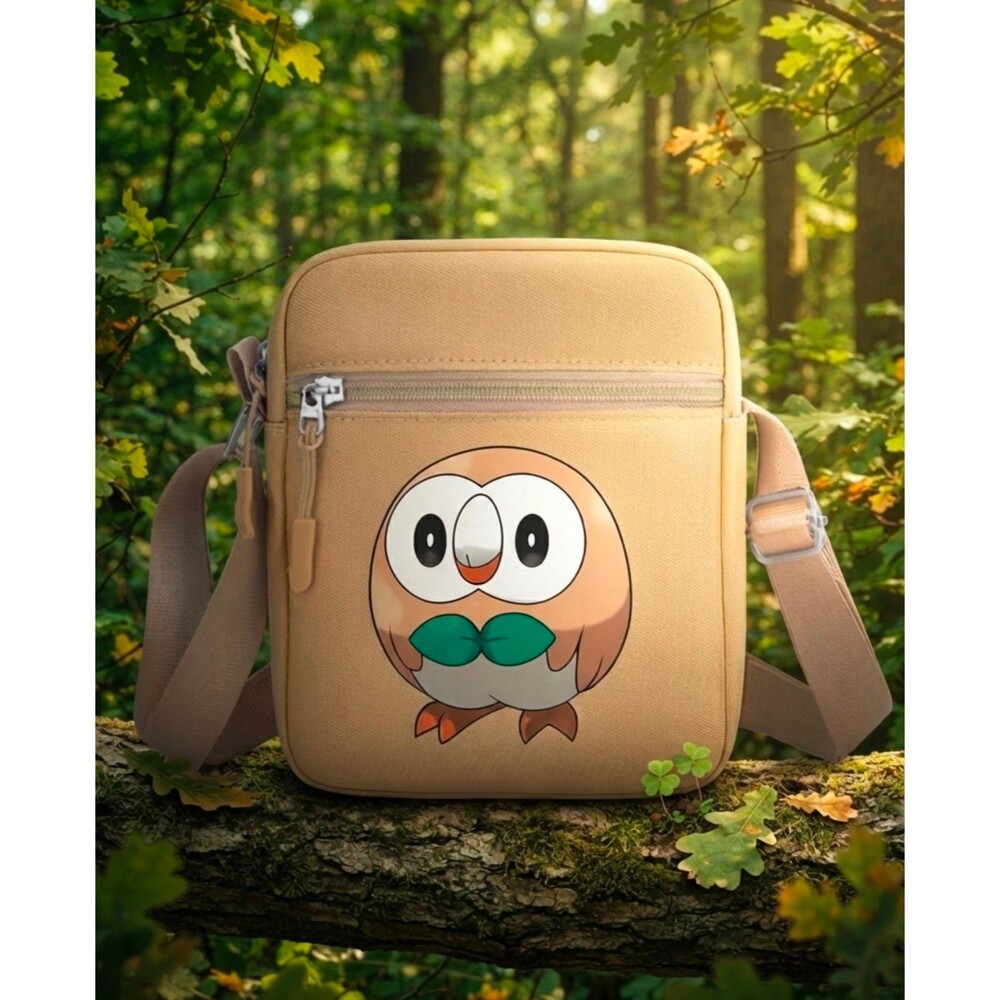 Pokémon Rowlet Cute Crossbody Shoulder Bag Canvas Anime Messenger Bag New